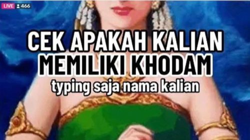Khodam online. (Foto: Istimewa)