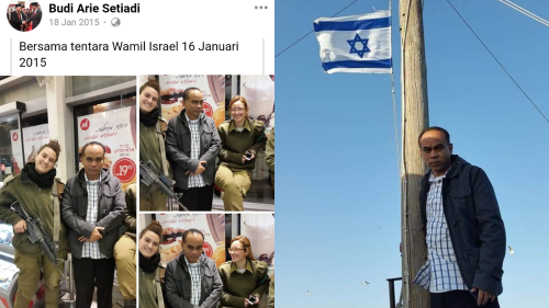 Viral foto Menkominfo Budi Arie Setiadi bersama tentara Israel beredar menyusul desakan mundur dari jabatan. (Foto X @andikamalreza @Bukakapal)