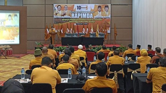 Rapat Pimpinan Daerah (Rapimda) Dewan Pimpinan Daerah (DPD) Partai Hanura Sumatera Barat pada Kamis, 25 Januari 2024. (Foto: Istimewa)