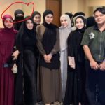 Wanda Hara nyamar jadi wanita bercadar di pengajian Ustaz Hanan Attaki. (Foto: Istimewa)