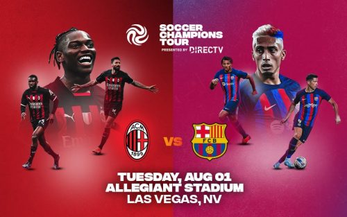 AC Milan vs Barcelona di Soccer Champions Tour 2024. (Foto: Istimewa)
