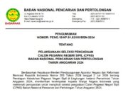 Rekrutmen CPNS Basarnas 2024, Buka 1.389 Formasi dan 2.388 untuk Tamatan SLTA/Sederajat