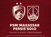 Link Streaming PSM Makassar vs Persis Solo BRI Liga 1 2024/2025