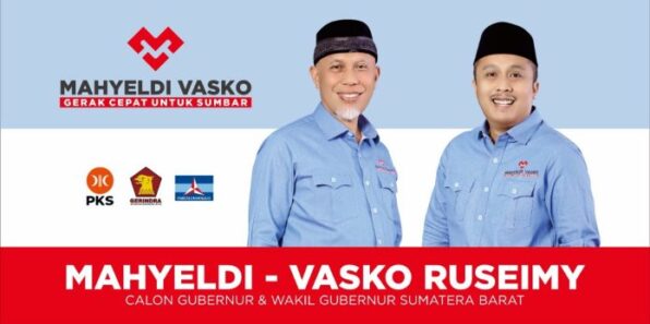Pasangan Bacagub dan bacawagub Mahyeldi - Vasko akan mendaftar ke KPU Sumbar, Selasa (25/8/24). (Foto: Istimewa)