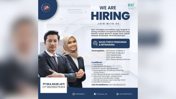 Info loker Sumatera Barat 2024. (Foto: Istimewa)