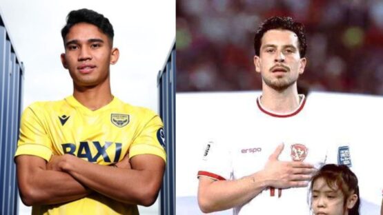 Pemain Timnas Indonesia Marselino Ferdinan dan Thom Haye. (Foto: Istimewa)