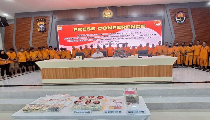 Polisi Riau Ringkus 485 Tersangka Narkoba Jaringan Internasional dalam Operasi Antik 2024