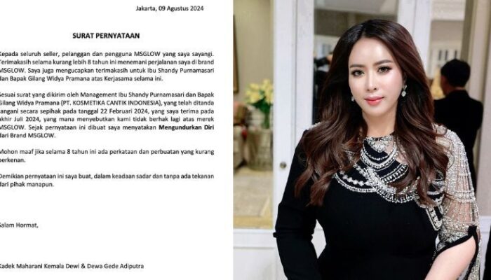 Maharani Kemala Resmi Keluar, Nama MS Glow Bakal di Rebranding