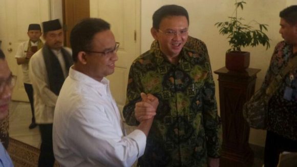 Anies Baswedan dan Basuki Tjahaja Purnama. (Foto: KOMPAS.com)