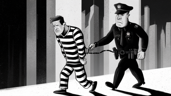 Ilustrasi Polisi menggiring pengedar narkoba. (Foto: Ideogram/Ingatlah.com)