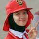 Maulia Permata Putri, siswa SMA Negeri 1 Solok, yang terpilih sebagai pembawa baki bendera dalam Upacara HUT RI ke-79 di Ibu Kota Negara (IKN)