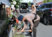 Brimob dan TNI Gelar Kerja Bakti Bersama di Pekanbaru, Jaga Kebersihan dan Keamanan Kota