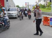 552 Personel Gabungan Diturunkan untuk Atasi Kemacetan Pekanbaru Pasca Libur