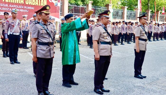 IPTU Said Khairul Iman Resmi Jabat Kapolsek Rumbai, Siap Wujudkan Pilkada Damai