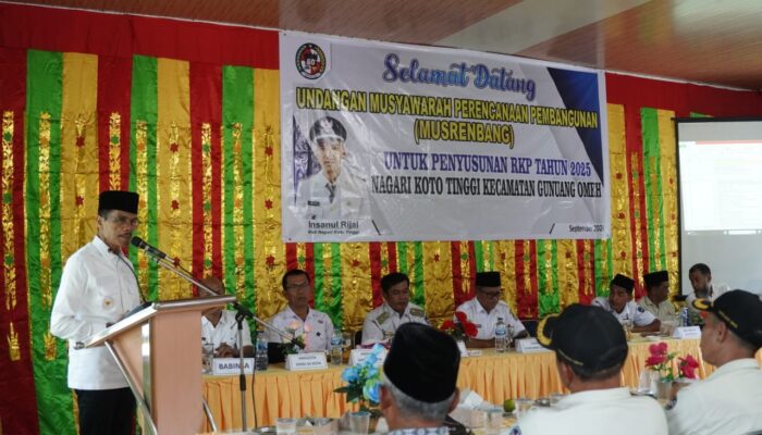Bupati Limapuluh Kota Tekankan Pentingnya Program Prioritas Pembangunan Wali Nagari