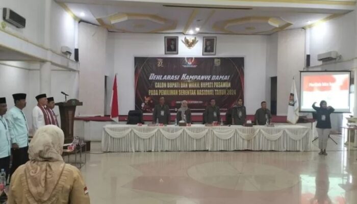 KPU Pasaman Gelar Deklarasi Kampanye Damai Menyambut Pilbup 2024