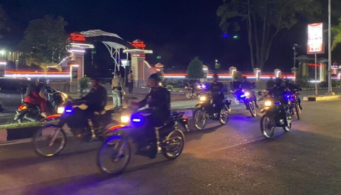 Patroli Skala Besar Polda Riau Sukses Kawal Pelantikan Presiden, Pekanbaru Kondusif