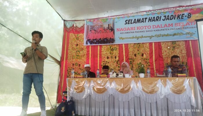PPK Padang Sago Sosialisasikan Pilkada 2024 di Acara HUT Nagari Koto Dalam Selatan