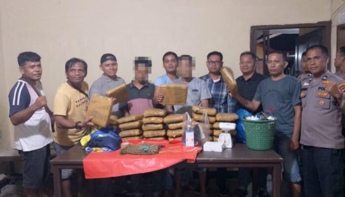Operasi Narkotika di Pasbar, 30 Kg Ganja dan 23 Gram Sabu Disita