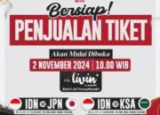 Resmi Diumumkan PSSI, Segini Harga Tiket Laga Indonesia vs Jepang dan Arab Saudi