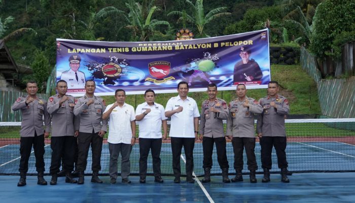 Lapangan Tenis Gumarang Brimob Padang Panjang Resmi Dibuka, Terbuka untuk Umum