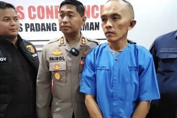 Seorang ayah tiri di Padang Pariaman, Sumatera Barat, berinisial BND (33), diamankan oleh pihak kepolisian. (Foto: Istimewa)