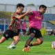 Para pemain PSPS saat berlatih di Stadion Kaharuddin Nasution Pekanbaru.(ist)