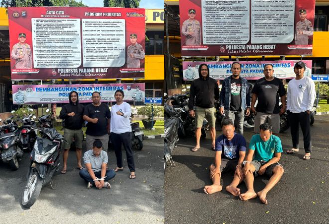 Tim Klewang amankan pelaku pemerasan di Kota Padang. (Foto: Istimewa)