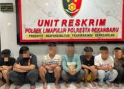 Polisi Ringkus 7 Anggota Kelompok Remaja Bermotor Bersenjata di Pekanbaru
