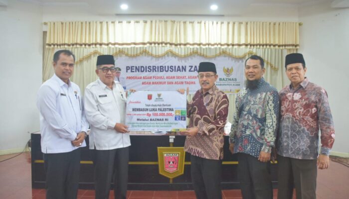 Awal Tahun 2025, Pemkab-Baznas Agam Salurkan ZIS Tahap I