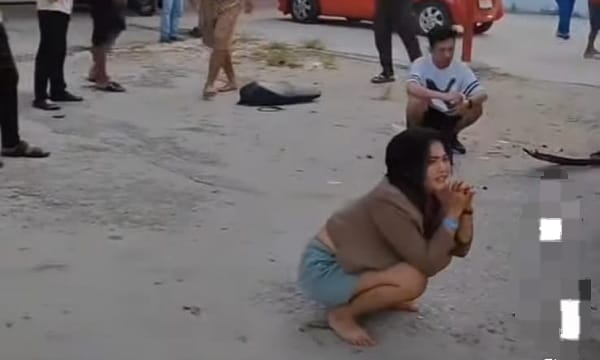 Beginilah penampakan di Sekitar lokasi kecelakaan di Jalan Hangtuah, Kulim, Tenayan Raya Pekanbaru.(ist)
