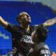 Pemain baru Semen Padang FC saat merayakan gol yang dicetaknya ke gawang Borneo FC.(ist)