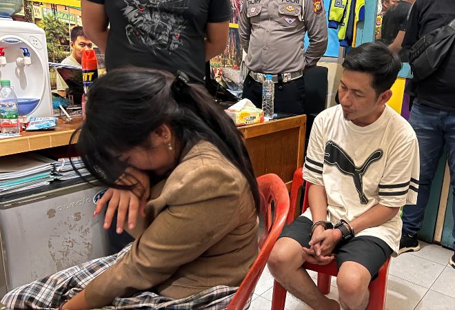 Sopir yang tabrak satu keluarga di Pekanbaru ditetapkan sebagai tersangka. (Foto: Istimewa)