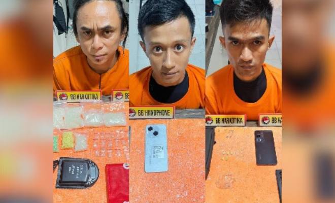 Polres Inhil Bongkar Jaringan Narkoba, Tiga Tersangka Ditangkap
