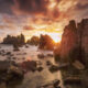 Suasana sunset di Pantai Gigi Hiu yang tidak boleh di lewatkan [Foto: backpackerlampung.com]