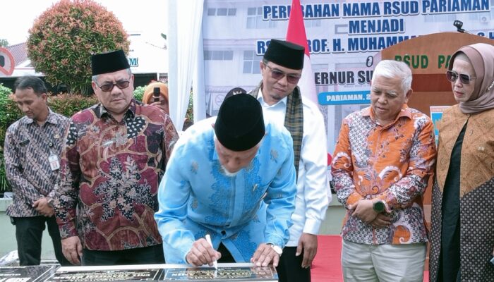 Kenang Jasa Pahlawan Nasional, RSUD Pariaman Kini Gunakan Nama Muhammad Yamin