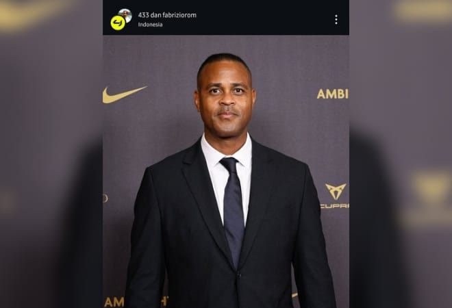 Calon Pelatih Timnas Indonesia, Patrick Kluivert dalam unggahan Instagram Fabrizio Romano. (Foto: Istimewa)