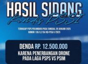PSPS Pekanbaru Kena Denda Rp12,5 Juta Usai Pertandingan Melawan PSIM Yogyakarta