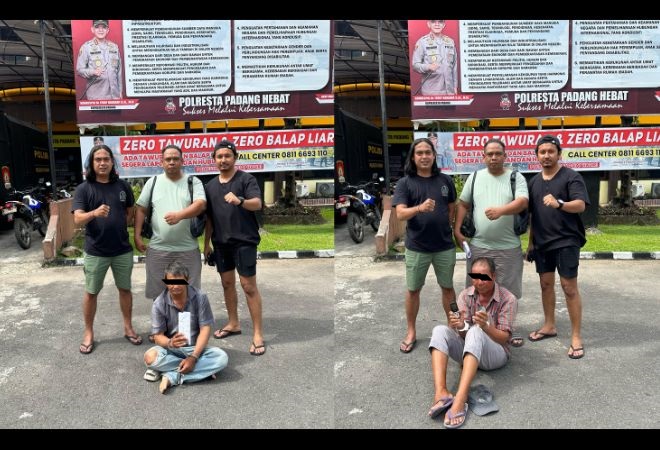 Tim Opsnal Polresta Padang amankan dua pelaku togel. (Foto: Istimewa)