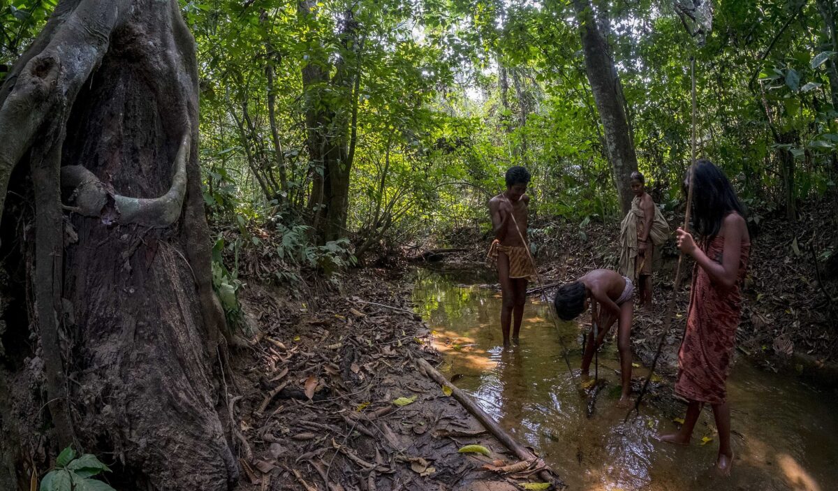 Penghui asli Tanam Nasional Bukit Dua Belas suku Anak Dalam [Foto: Wikipedia]