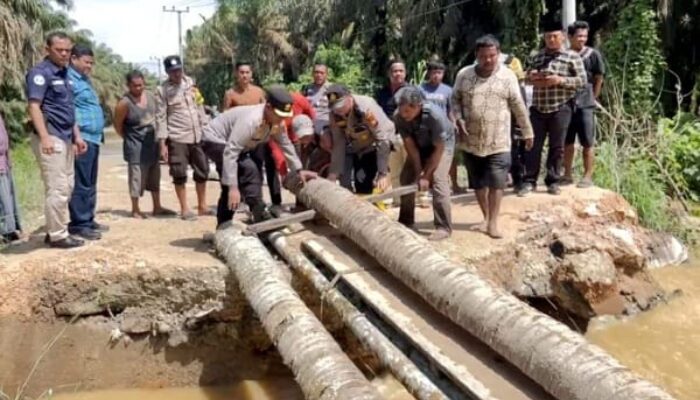 Jalan Alternatif Ujung Batu – Pasir Pangaraian Putus, Lalu Lintas Dialihkan