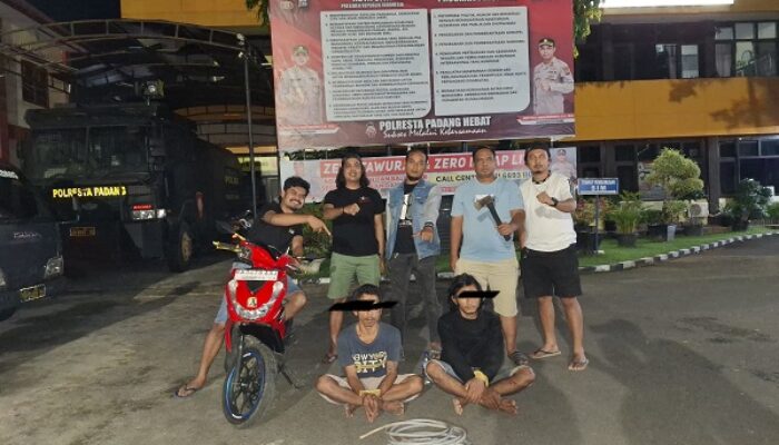 Dua Pelaku Pencurian Kabel Tower di Padang Ditangkap Tim Klewang