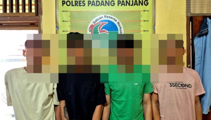 Nyabu di Bengkel, Empat Pemuda di Padang Panjang Ditangkap