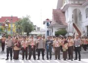 Kapolres Rohil Lepas Kontingen Jambore Karhutla 2025, Serahkan Bibit Pohon untuk Hijaukan Tahura Siak