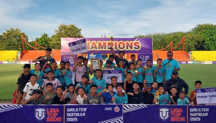 Liga TopSkor Sumbar U-12 2025 Rampung, Dewa 24 Keluar sebagai Jawara