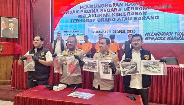 Penarikan Paksa Berujung Kekerasan, 4 Debt Collector Ditangkap di Pekanbaru
