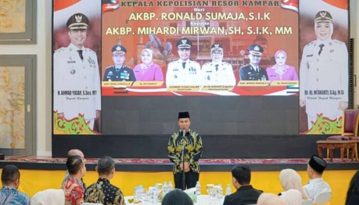Bupati Ahmad Yuzar Sambut Kapolres Baru Kampar dengan Harapan Sinergi