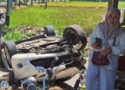 Mobil Hilang Kendali di Payakumbuh, Sepeda Motor Ditabrak hingga Terseret 14 Meter