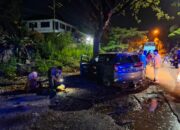 Mobil Calya Tabrak Pohon di Lubuk Begalung, Sembilan Orang Luka-luka