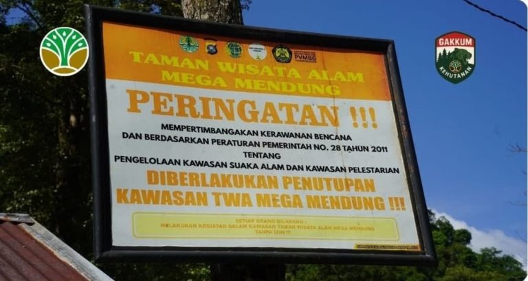 Papan peringatan di TWA Mega Mendung, Lembah Anai. (Ist)